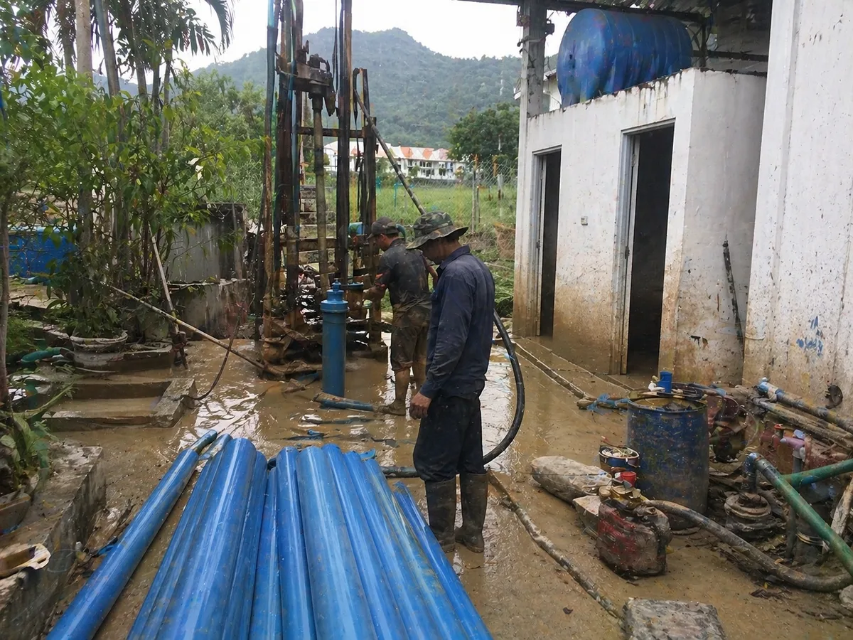 Giếng sinh hoạt nhà phố